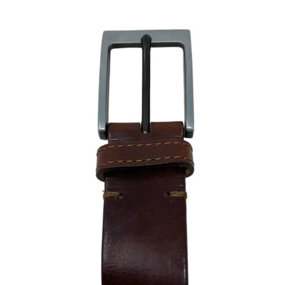 Jos A Bank Genuine Leather Brown Belt Size 40 Handcrafted in Italy Soft Leather - Picture 3 of 7
